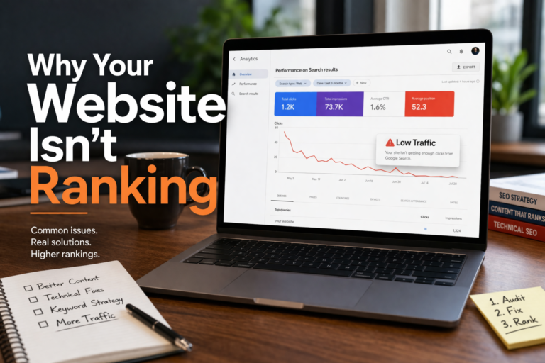 Why your website isn’t ranking – SEO issues like low traffic, poor SEO, slow site speed and low quality content